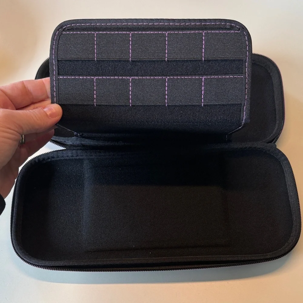 Purple and Pink Sci‑Fi Armor Zip Pouch